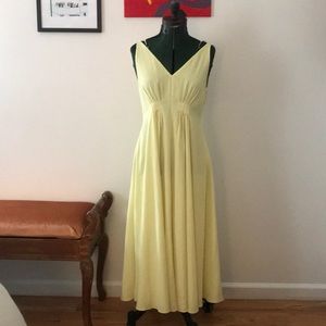 Yellow A-Line Midi Dress